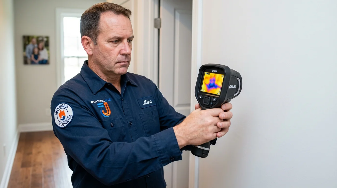 Thermal imaging leak detection by Johns Plumbing LLC in West Bridgewater